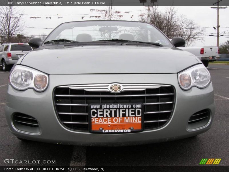 Satin Jade Pearl / Taupe 2006 Chrysler Sebring Convertible