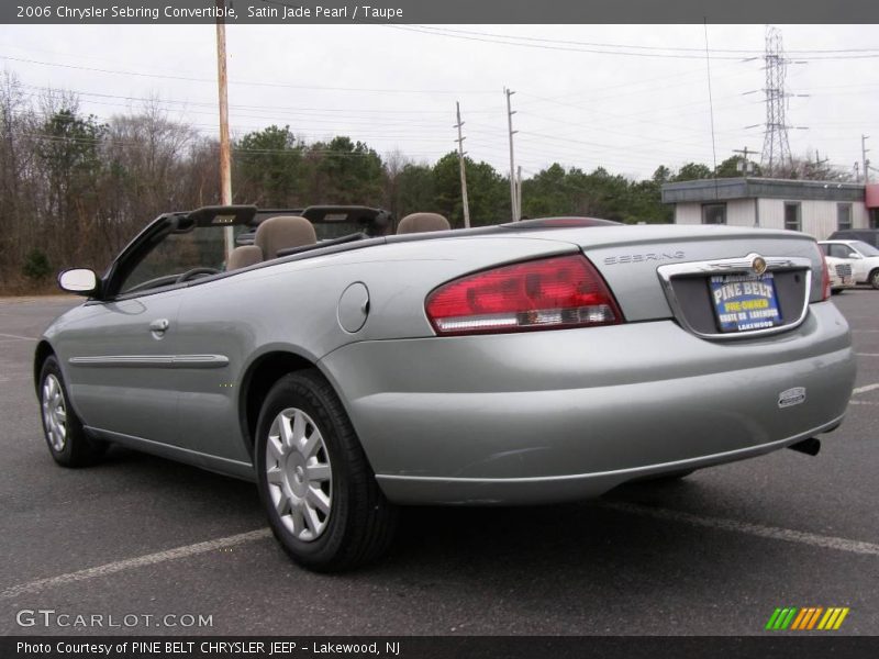 Satin Jade Pearl / Taupe 2006 Chrysler Sebring Convertible