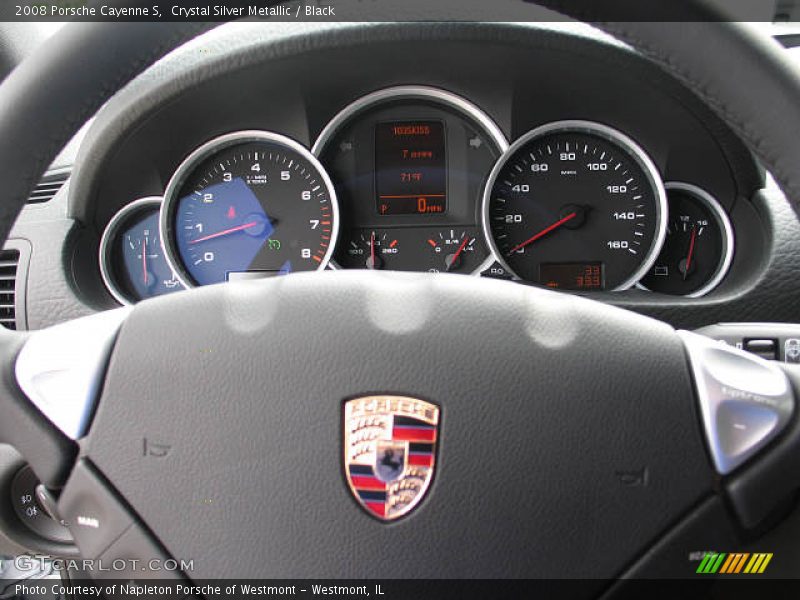 Crystal Silver Metallic / Black 2008 Porsche Cayenne S