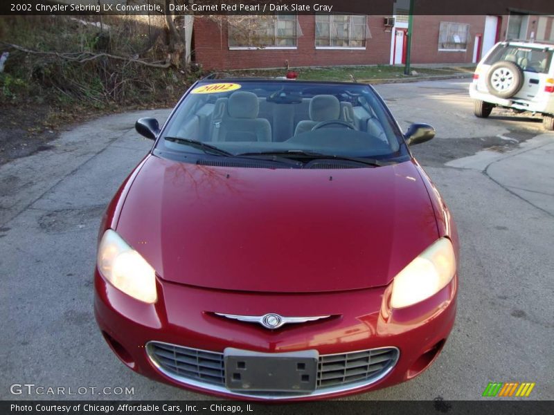 Dark Garnet Red Pearl / Dark Slate Gray 2002 Chrysler Sebring LX Convertible