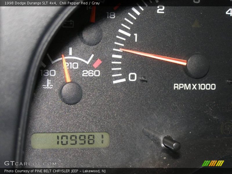 Chili Pepper Red / Gray 1998 Dodge Durango SLT 4x4