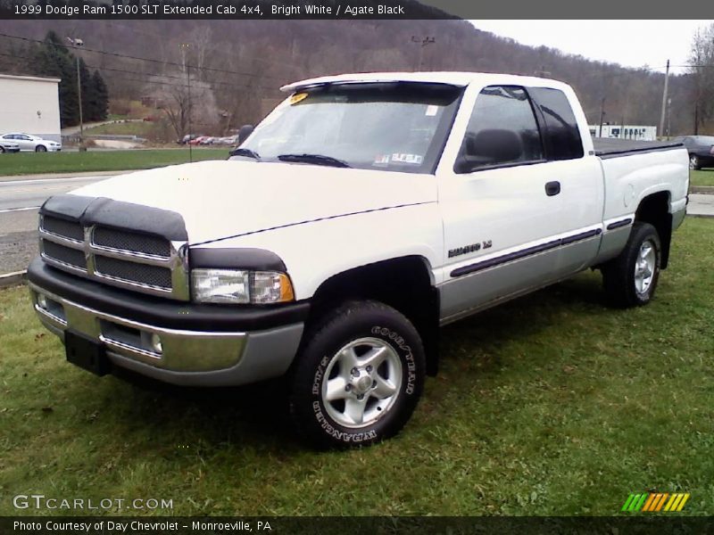 Bright White / Agate Black 1999 Dodge Ram 1500 SLT Extended Cab 4x4