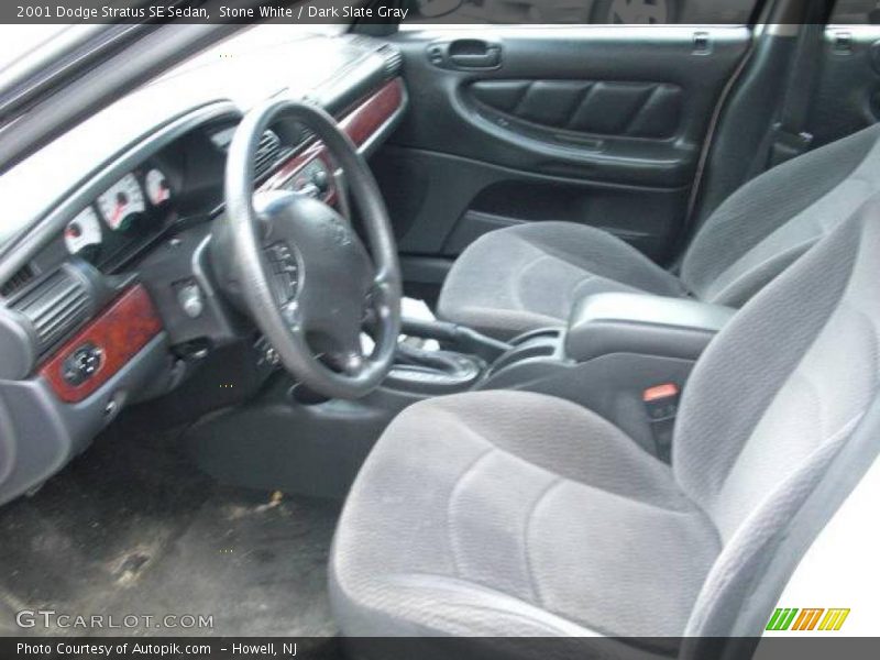 Stone White / Dark Slate Gray 2001 Dodge Stratus SE Sedan
