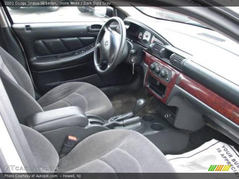 Stone White / Dark Slate Gray 2001 Dodge Stratus SE Sedan