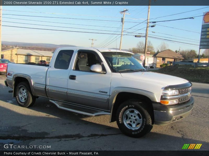 Summit White / Graphite 2000 Chevrolet Silverado 1500 Z71 Extended Cab 4x4