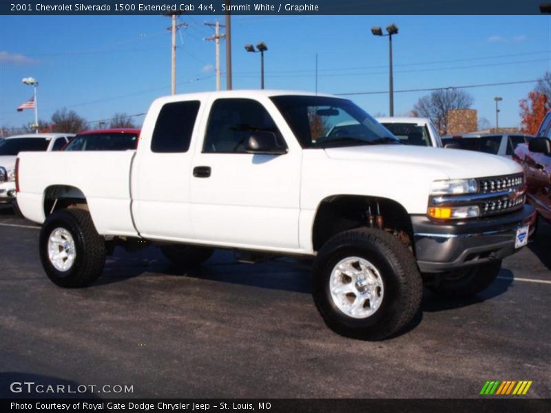 Summit White / Graphite 2001 Chevrolet Silverado 1500 Extended Cab 4x4