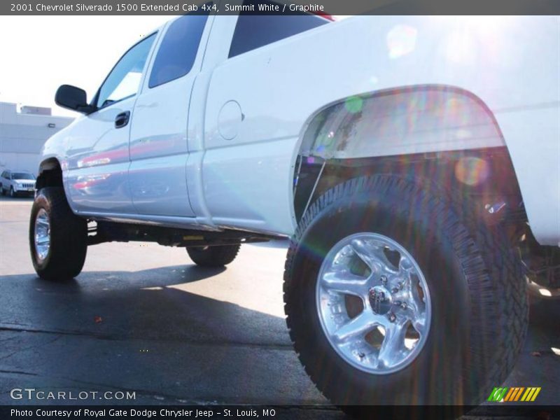 Summit White / Graphite 2001 Chevrolet Silverado 1500 Extended Cab 4x4