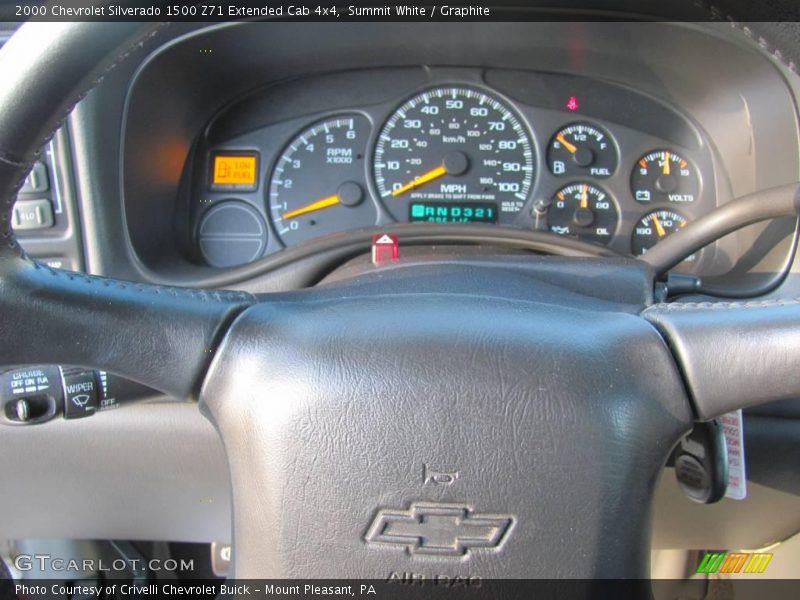 Summit White / Graphite 2000 Chevrolet Silverado 1500 Z71 Extended Cab 4x4