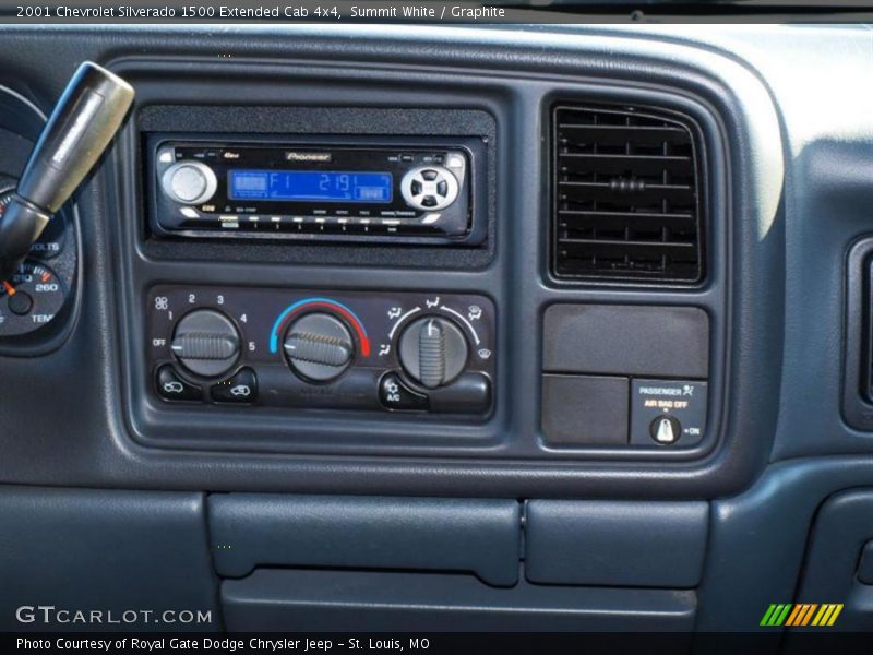 Summit White / Graphite 2001 Chevrolet Silverado 1500 Extended Cab 4x4