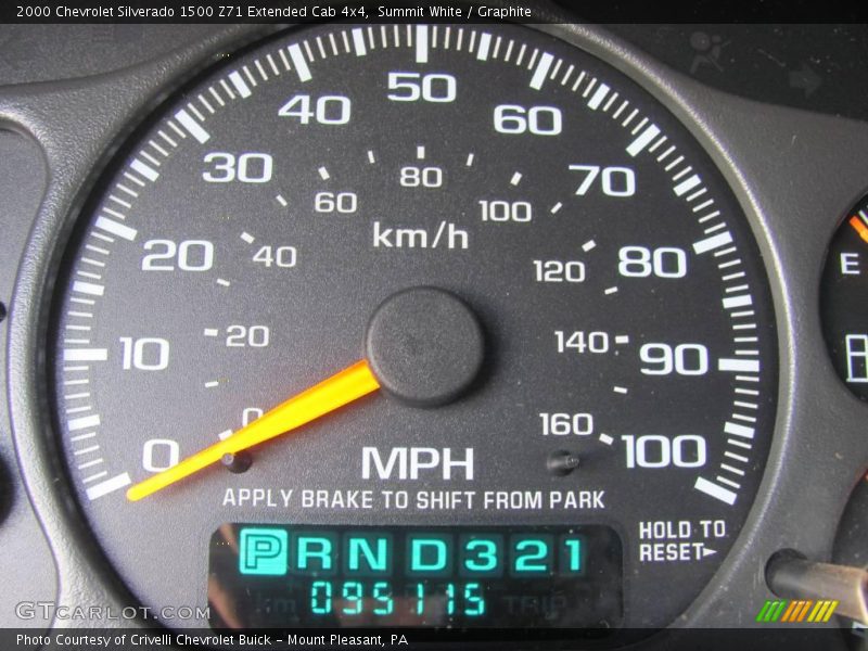 Summit White / Graphite 2000 Chevrolet Silverado 1500 Z71 Extended Cab 4x4