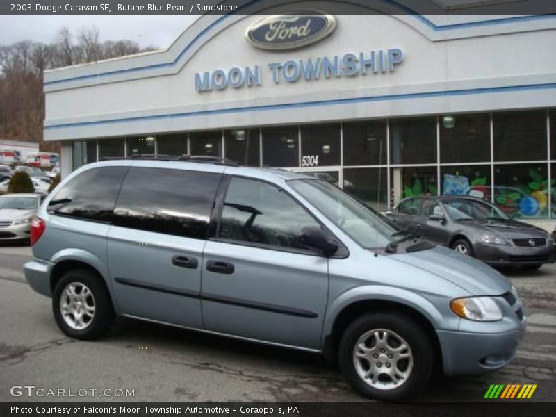 Butane Blue Pearl / Sandstone 2003 Dodge Caravan SE