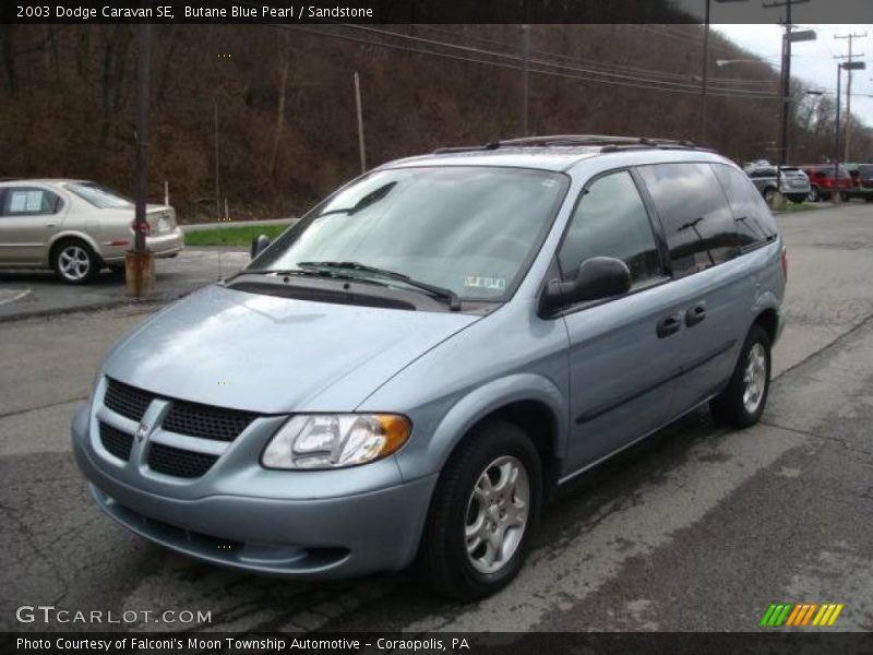 Butane Blue Pearl / Sandstone 2003 Dodge Caravan SE