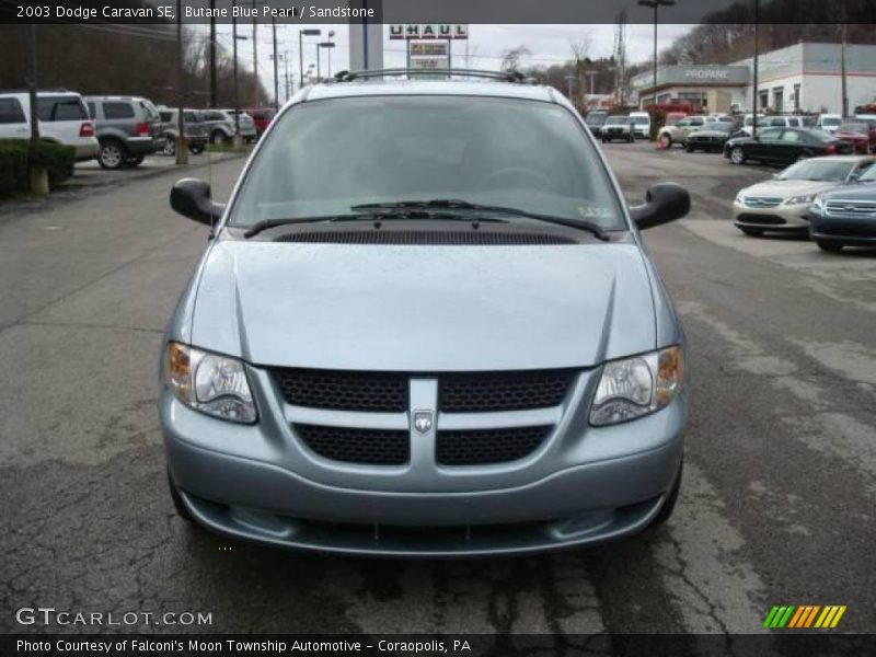 Butane Blue Pearl / Sandstone 2003 Dodge Caravan SE