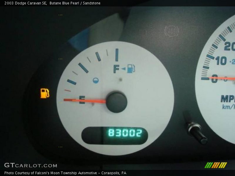Butane Blue Pearl / Sandstone 2003 Dodge Caravan SE