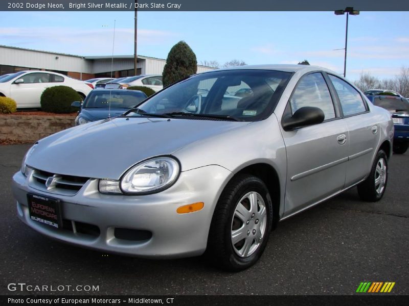Bright Silver Metallic / Dark Slate Gray 2002 Dodge Neon
