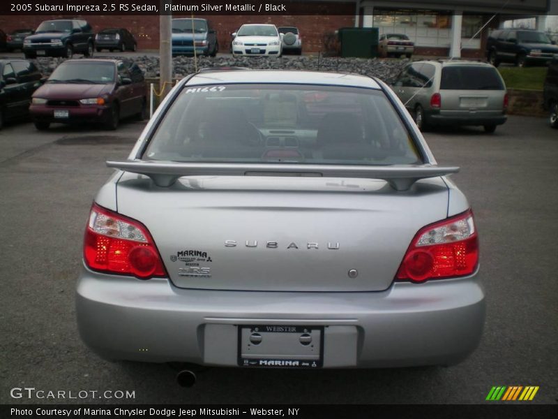 Platinum Silver Metallic / Black 2005 Subaru Impreza 2.5 RS Sedan