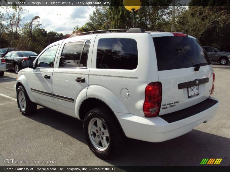 Bright White / Dark/Light Slate Gray 2008 Dodge Durango SLT