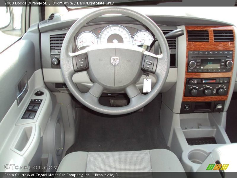 Bright White / Dark/Light Slate Gray 2008 Dodge Durango SLT