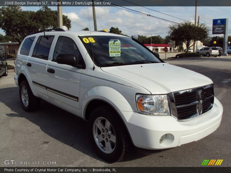 Bright White / Dark/Light Slate Gray 2008 Dodge Durango SLT
