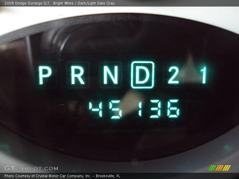 Bright White / Dark/Light Slate Gray 2008 Dodge Durango SLT