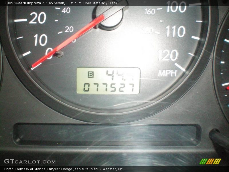 Platinum Silver Metallic / Black 2005 Subaru Impreza 2.5 RS Sedan