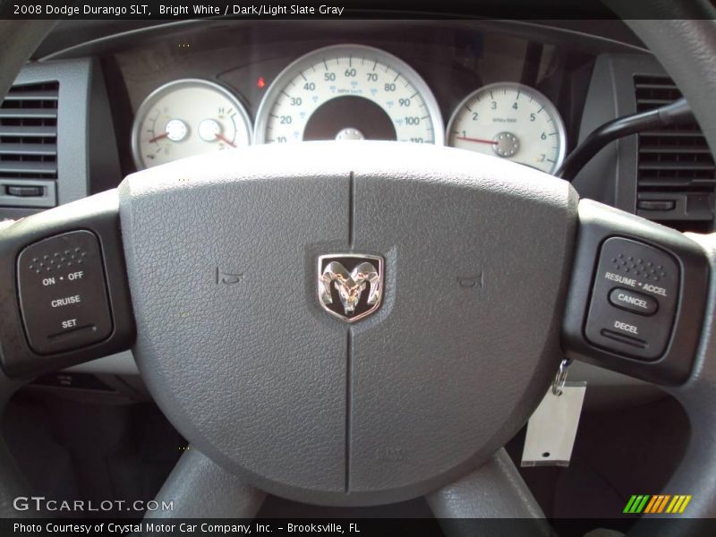 Bright White / Dark/Light Slate Gray 2008 Dodge Durango SLT