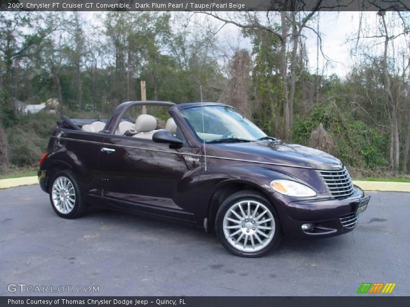 Dark Plum Pearl / Taupe/Pearl Beige 2005 Chrysler PT Cruiser GT Convertible