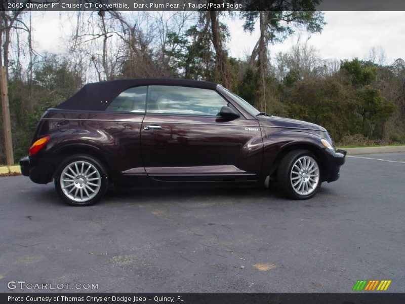 Dark Plum Pearl / Taupe/Pearl Beige 2005 Chrysler PT Cruiser GT Convertible