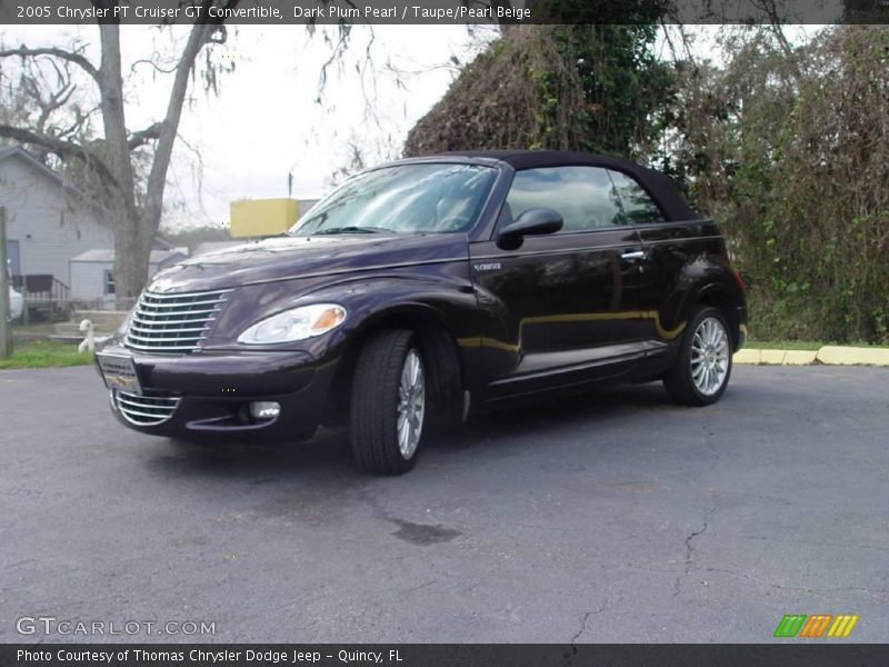 Dark Plum Pearl / Taupe/Pearl Beige 2005 Chrysler PT Cruiser GT Convertible