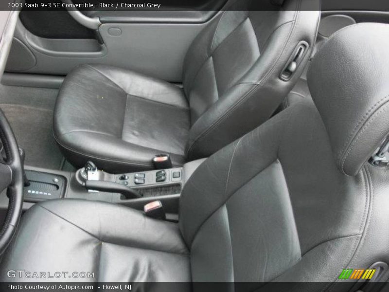 Black / Charcoal Grey 2003 Saab 9-3 SE Convertible