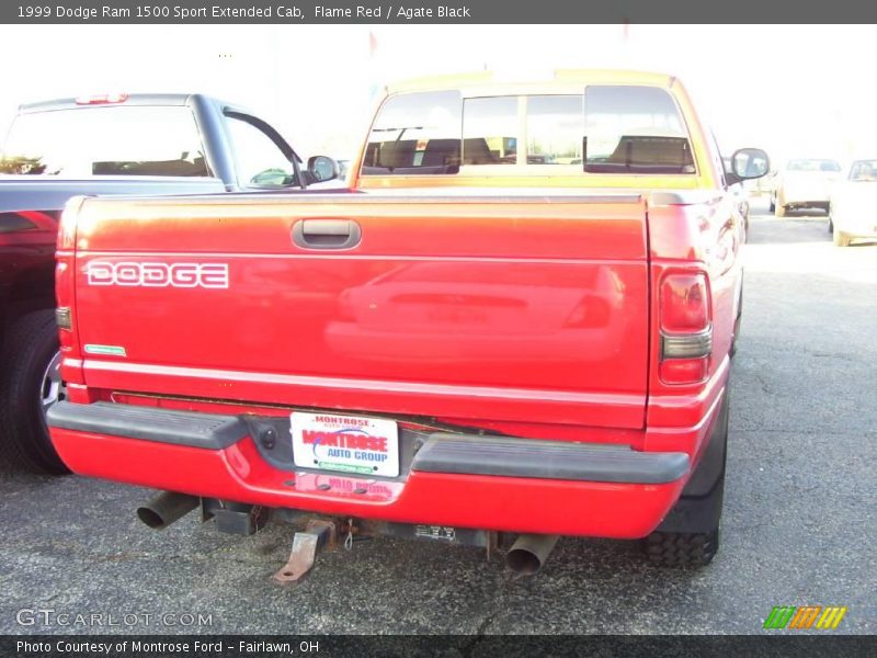 Flame Red / Agate Black 1999 Dodge Ram 1500 Sport Extended Cab