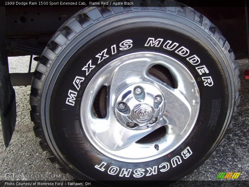 Flame Red / Agate Black 1999 Dodge Ram 1500 Sport Extended Cab