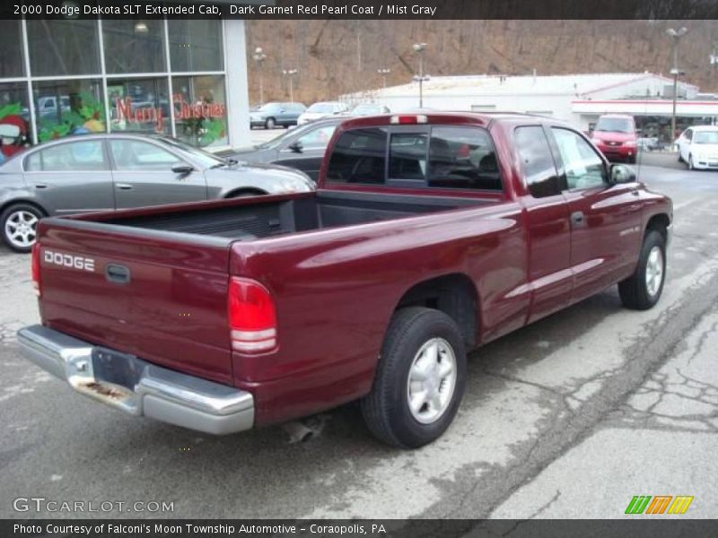 Dark Garnet Red Pearl Coat / Mist Gray 2000 Dodge Dakota SLT Extended Cab