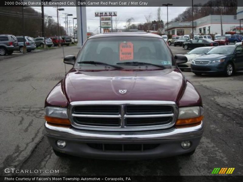 Dark Garnet Red Pearl Coat / Mist Gray 2000 Dodge Dakota SLT Extended Cab