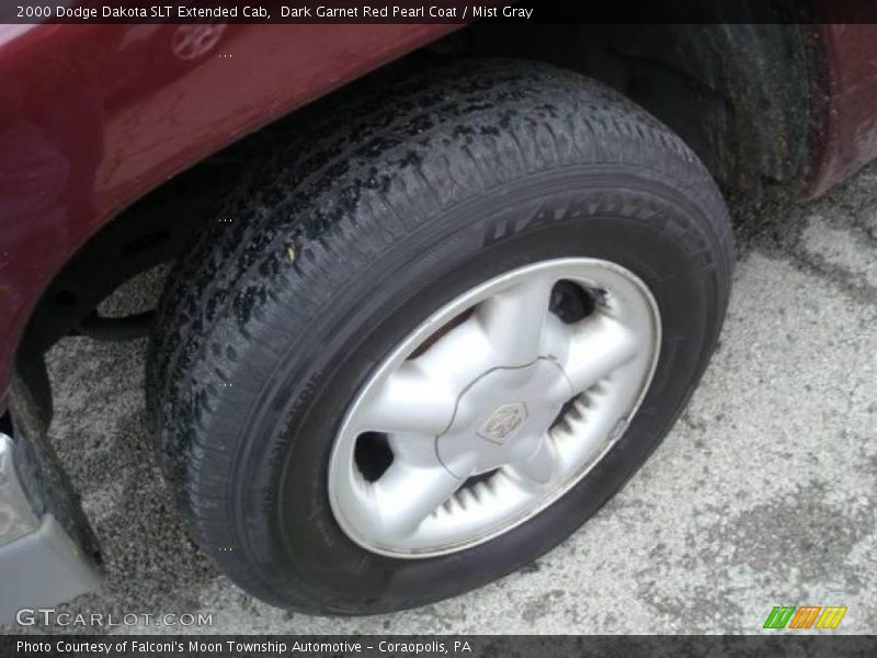 Dark Garnet Red Pearl Coat / Mist Gray 2000 Dodge Dakota SLT Extended Cab