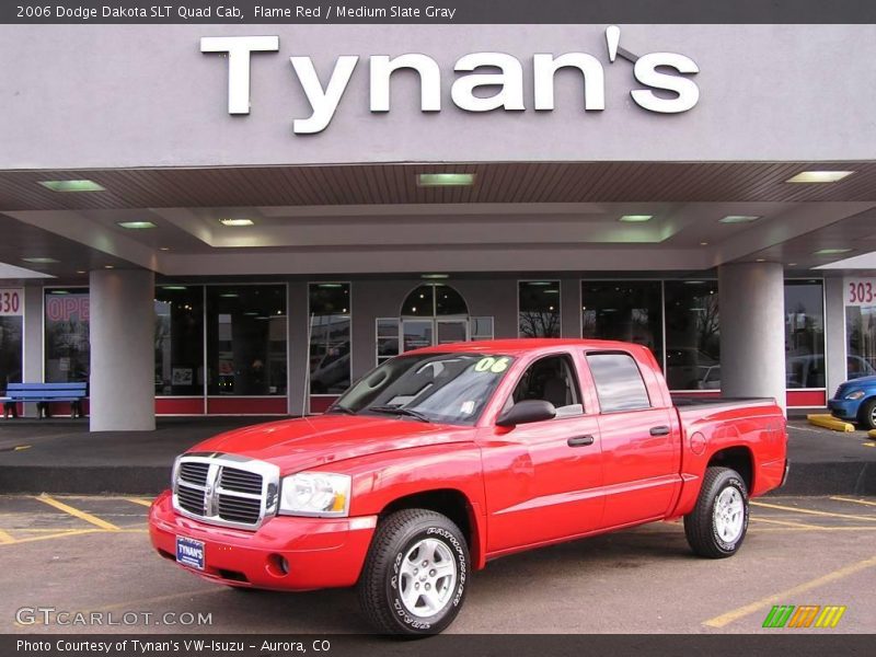 Flame Red / Medium Slate Gray 2006 Dodge Dakota SLT Quad Cab