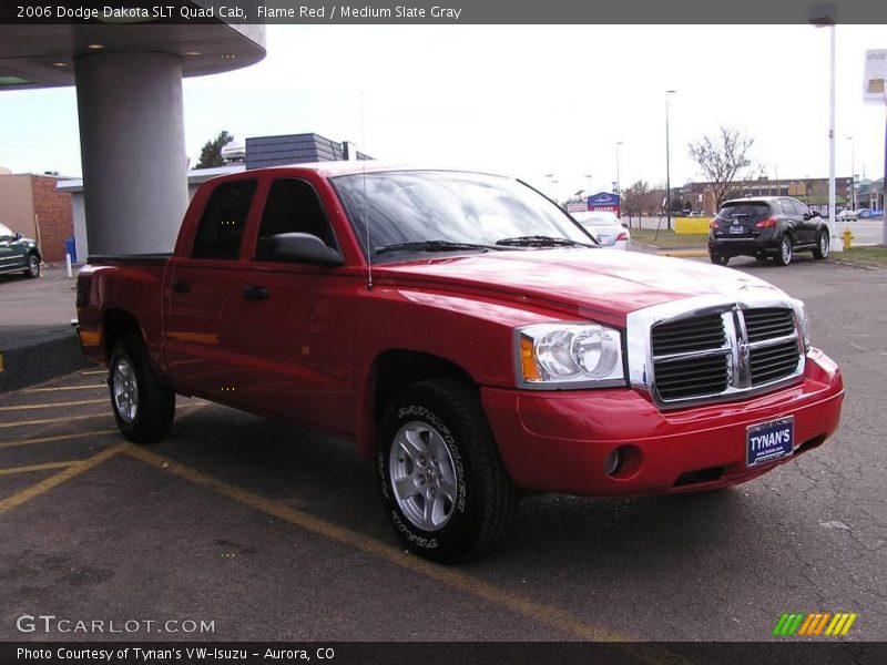 Flame Red / Medium Slate Gray 2006 Dodge Dakota SLT Quad Cab