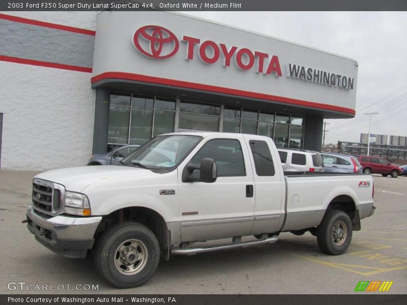 Oxford White / Medium Flint 2003 Ford F350 Super Duty Lariat SuperCab 4x4