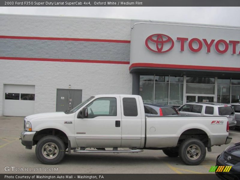 Oxford White / Medium Flint 2003 Ford F350 Super Duty Lariat SuperCab 4x4