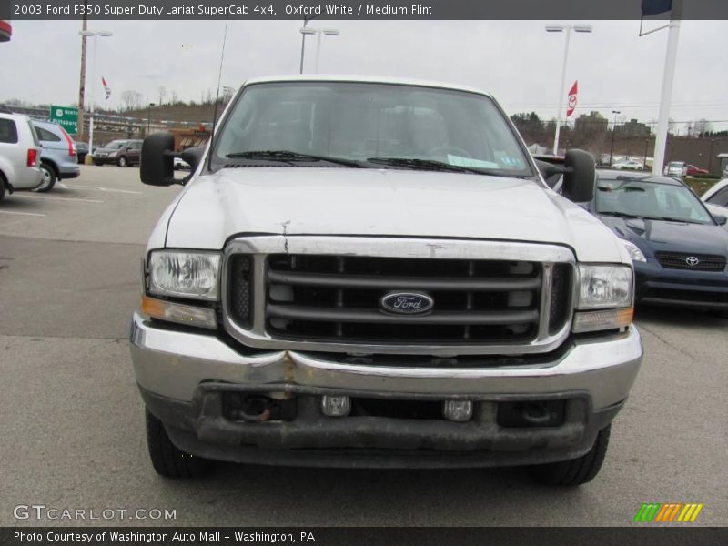 Oxford White / Medium Flint 2003 Ford F350 Super Duty Lariat SuperCab 4x4