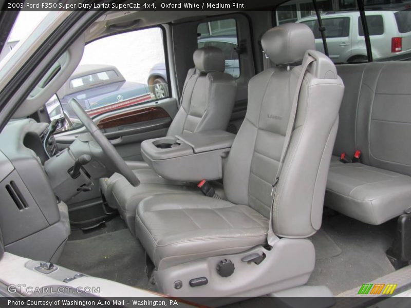Oxford White / Medium Flint 2003 Ford F350 Super Duty Lariat SuperCab 4x4