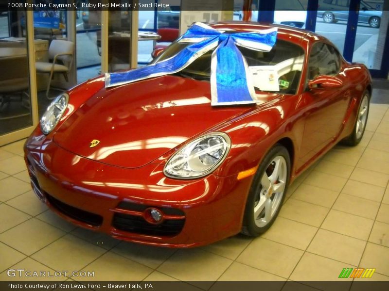 Ruby Red Metallic / Sand Beige 2008 Porsche Cayman S