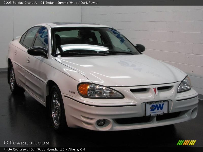 Summit White / Dark Pewter 2003 Pontiac Grand Am GT Sedan