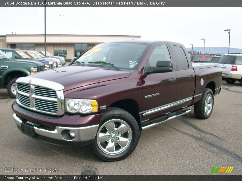 Deep Molten Red Pearl / Dark Slate Gray 2004 Dodge Ram 1500 Laramie Quad Cab 4x4