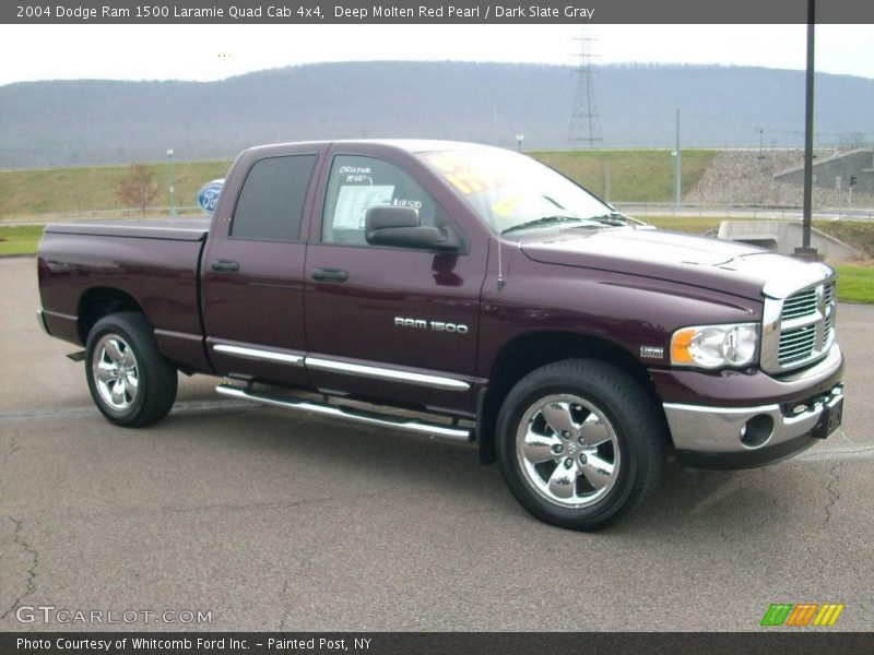 Deep Molten Red Pearl / Dark Slate Gray 2004 Dodge Ram 1500 Laramie Quad Cab 4x4