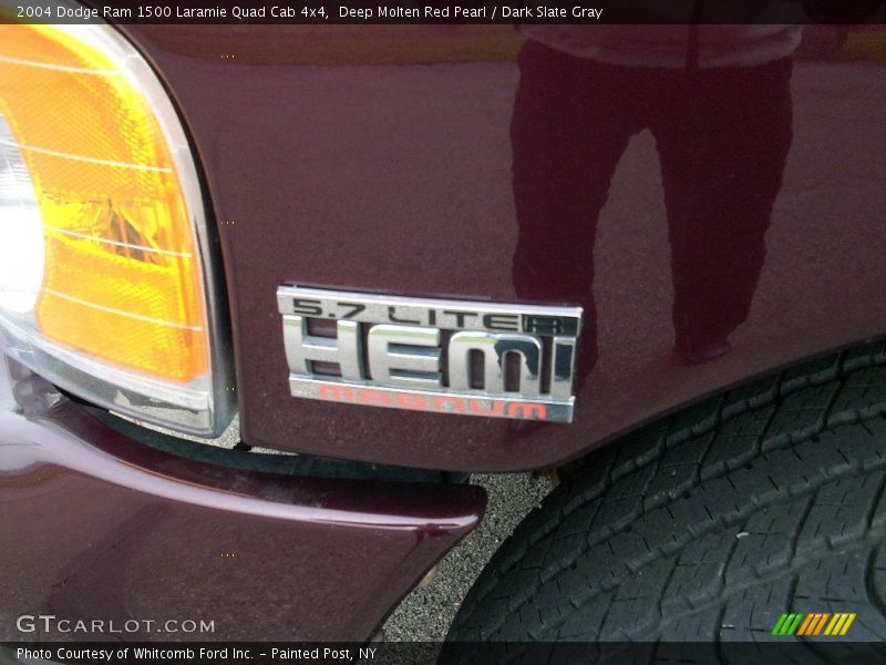 Deep Molten Red Pearl / Dark Slate Gray 2004 Dodge Ram 1500 Laramie Quad Cab 4x4