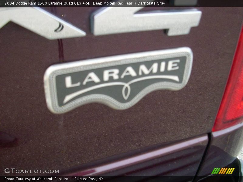 Deep Molten Red Pearl / Dark Slate Gray 2004 Dodge Ram 1500 Laramie Quad Cab 4x4