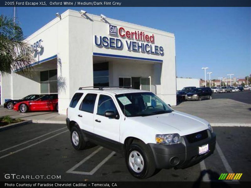 Oxford White / Medium/Dark Flint Grey 2005 Ford Escape XLS