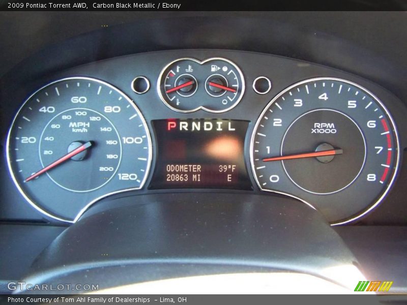 Carbon Black Metallic / Ebony 2009 Pontiac Torrent AWD