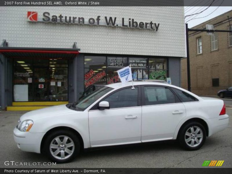 Oxford White / Shale 2007 Ford Five Hundred SEL AWD